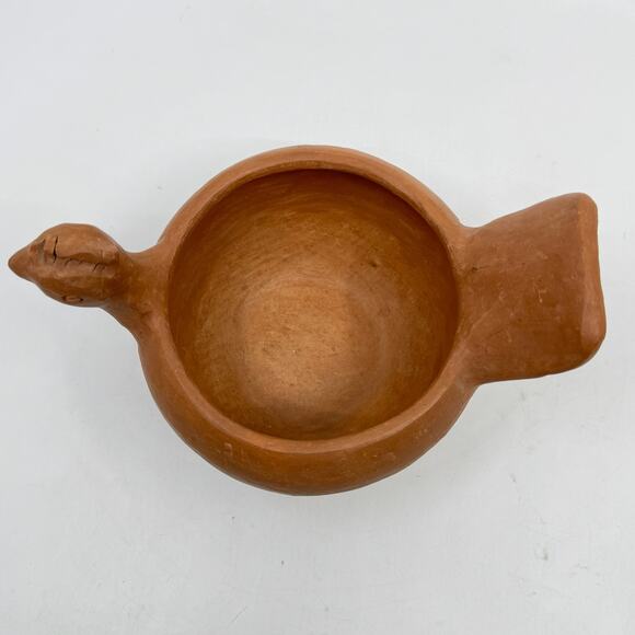 Vintage Terracotta Mexican Folk Art Hen Effigy Bowl - Picture 7 of 7